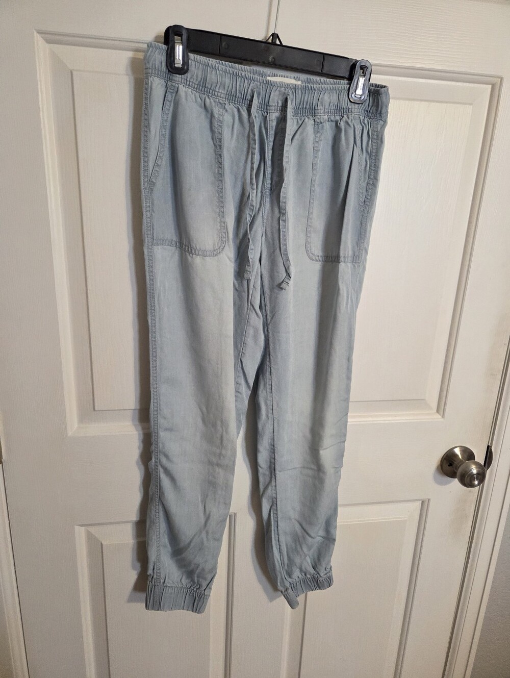 C&C California Lyocell Joggers XS Light Blue Elastic Waist